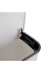 Garden Sanctuary Kitchen Bathroom Hanging Waste Bin with Lid in White - thumbnail 9