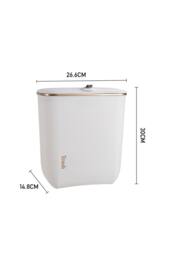 Garden Sanctuary Kitchen Bathroom Hanging Waste Bin with Lid in White - thumbnail 5