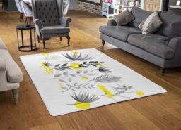 Benjamin Tate Design Selection Of Leaves Rug in Natural - Size: Large - thumbnail 2