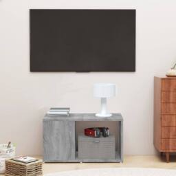 Berkfield Home TV Cabinet Grey Sonoma 60x24x32cm Engineered Wood - Size: 60 x 24 x 32 cm - thumbnail 2