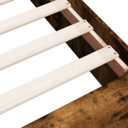 Berkfield Home Modern Bed Frame without Mattress Smoked Oak 100x200 cm in Brown - thumbnail 8