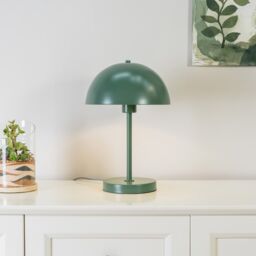 ValueLights Stassi Mushroom Dome Metal Table Lamp Light in Bottle Green