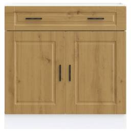 Berkfield Home Kitchen Base Cabinet¬†Porto Artisan Oak Engineered Wood in Brown - thumbnail 4