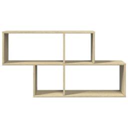 Berkfield Home Wall Shelf Sonoma Oak 100x20x53 cm Engineered Wood in Light Tan - Size: 100 x 20 x 53 cm - thumbnail 4