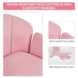 Kelvenix Leather Home Office Chair Simple Pink - Size: 0.6m2 - thumbnail 3