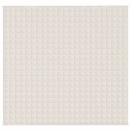 Berkfield Home Weighted Blanket Light Cream 220x240 cm King 11 kg Fabric - thumbnail 3