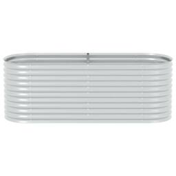 Berkfield Home Garden Raised Bed 240x80x81 cm Galvanised Steel Silver - Size: 240 x 80 x 81 cm - thumbnail 4