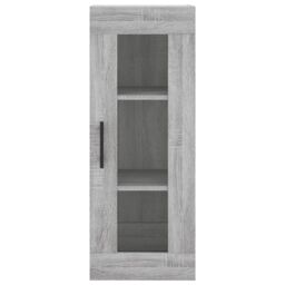 Berkfield Home Wall Mounted Cabinet Grey Sonoma 34.5x34x90 cm - thumbnail 6