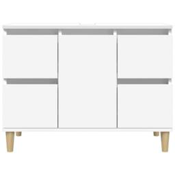 Berkfield Home Sink Cabinet White 80x33x60 cm Engineered Wood - Size: 80 x 33 x 60 cm - thumbnail 5