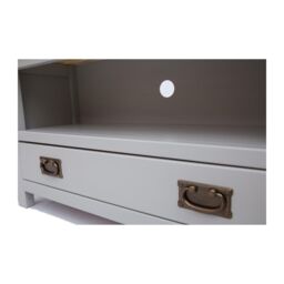 Cabinet Bits Argenta Light Grey 1 Drawer TV Cabinet Brass Drop Handle - thumbnail 5