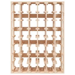 Berkfield Home Wine Rack 70x33x94 cm Solid Wood Pine in Brown - Size: 70 x 33 x 94 cm - thumbnail 4