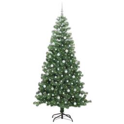 Berkfield Home Lush Christmas Tree with 300 LEDs with Stand Green 240 cm PVC