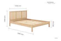 Birlea Rattan Bed Frame Croxley in Natural - Size: Double - thumbnail 6