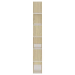 Berkfield Home Book Cabinet Room Divider Sonoma Oak 80x24x186 cm Engineered Wood in Brown - Size: 80 x 24 x 186 cm - thumbnail 4