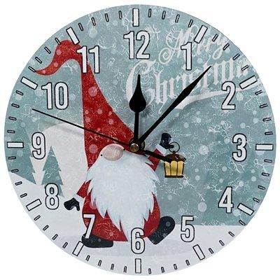 Netagon Christmas Gonk Design Festive Battery Operated Wall Clock in Red - image 1