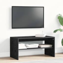 Berkfield Home TV Cabinet Black Oak 80x40x40 cm Engineered Wood - Size: 80 x 40 x 40 cm - thumbnail 3