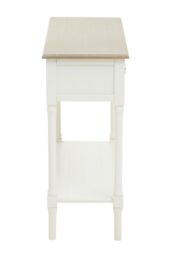 Orsina Console Table for Hallway, Pine Wood Hallway Table for Home Décor, Wood Table with 2 Drawers for Office in White - thumbnail 4