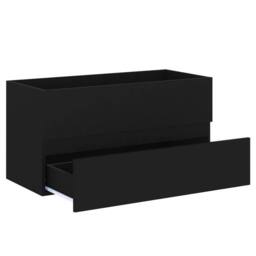 Berkfield Home Sink Cabinet Black 90x38.5x45 cm Engineered Wood - thumbnail 4