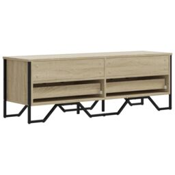 Berkfield Home TV Cabinet Sonoma Oak 122x34x41 cm Engineered Wood in Brown - Size: 122 x 34 x 41 cm - thumbnail 6