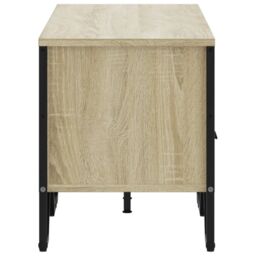 Berkfield Home TV Cabinet Sonoma Oak 122x34x41 cm Engineered Wood in Brown - Size: 122 x 34 x 41 cm - thumbnail 5