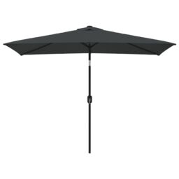 Berkfield Home Outdoor Parasol with Metal Pole 300x200 cm Anthracite in Black - thumbnail 2