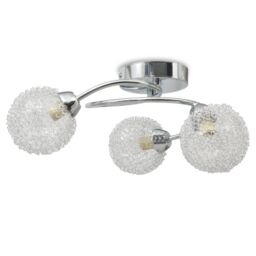 Berkfield Home Ceiling Lamp for 3 G9 Bulbs 120 W in White - thumbnail 2
