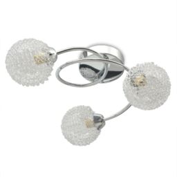 Berkfield Home Ceiling Lamp for 3 G9 Bulbs 120 W in White - thumbnail 5