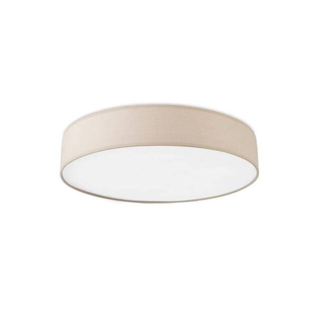 Netlighting Bol LED Small Flush Ceiling Light Beige Fabric