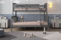 Flair Zoom Wooden Triple Bunk Bed in Grey - Size: Single - thumbnail 2