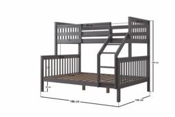 Flair Zoom Wooden Triple Bunk Bed in Grey - Size: Single - thumbnail 6