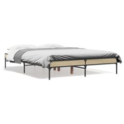 Berkfield Home Bed Frame without Mattress Sonoma Oak 120x200 cm in Brown - Size: Small Double - thumbnail 2