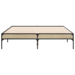 Berkfield Home Bed Frame without Mattress Sonoma Oak 120x200 cm in Brown - Size: Small Double - thumbnail 4