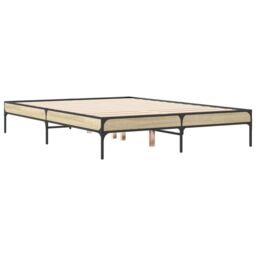 Berkfield Home Bed Frame without Mattress Sonoma Oak 120x200 cm in Brown - Size: Small Double - thumbnail 3