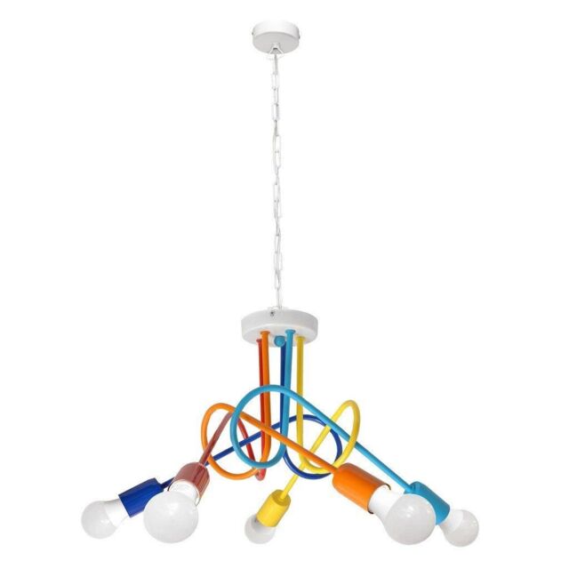 Netlighting Oxford Multi Arm Pendant Ceiling Light White MultiColoured 60cm