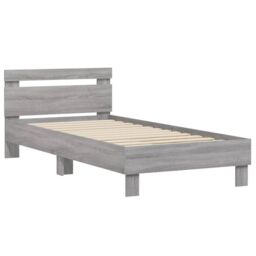 Berkfield Home Bed Frame without Mattress with Headboard Grey Sonoma 90x200 cm - thumbnail 3