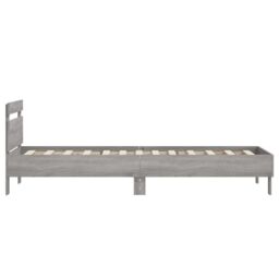 Berkfield Home Bed Frame without Mattress with Headboard Grey Sonoma 90x200 cm - thumbnail 6