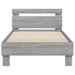 Berkfield Home Bed Frame without Mattress with Headboard Grey Sonoma 90x200 cm - thumbnail 5