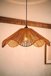 ValueLights Farai Natural Woven Rope Wavy Easy Fit Ceiling Pendant Lamp Shade - thumbnail 2