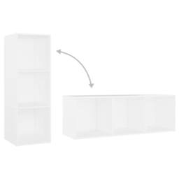 Berkfield Home TV Cabinets 2 pcs White 107x35x37 cm Engineered Wood - Size: 107 x 35 x 37 cm - thumbnail 7