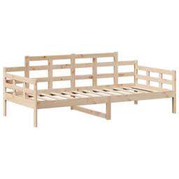 Berkfield Home Day Bed with Roof without Mattress 80x200 cm Solid Wood in Natural - thumbnail 6