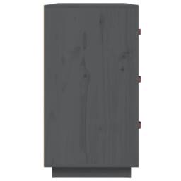Berkfield Home Sideboard Grey 80x40x75 cm Solid Wood Pine - Size: 80 x 40 x 75 cm - thumbnail 5