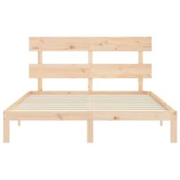 Berkfield Home Bed Frame without Mattress 160x200 cm Solid Wood Pine in Light Tan - thumbnail 6