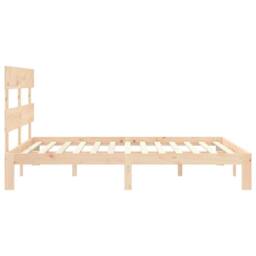 Berkfield Home Bed Frame without Mattress 160x200 cm Solid Wood Pine in Light Tan - thumbnail 7