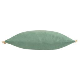 Wylder Tilly Velvet Frill Reversible Cushion in Duck Egg Blue - Size: 40 cm x 60 cm - thumbnail 2