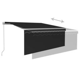 Berkfield Home Manual Retractable Awning with Blind 3x2.5m Anthracite - thumbnail 4
