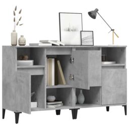 Berkfield Home Sideboards 2 pcs Concrete Grey 60x35x70 cm Engineered Wood - Size: 60 x 35 x 70 cm - thumbnail 4