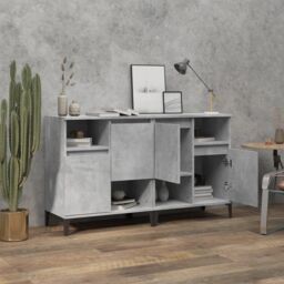 Berkfield Home Sideboards 2 pcs Concrete Grey 60x35x70 cm Engineered Wood - Size: 60 x 35 x 70 cm - thumbnail 3