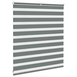 Berkfield Home Zebra Blind Dark Grey 120x100 cm Fabric Width 115.9 cm Polyester - thumbnail 4