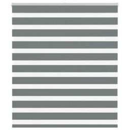 Berkfield Home Zebra Blind Dark Grey 120x100 cm Fabric Width 115.9 cm Polyester - thumbnail 1