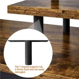 Kelvenix TV Stand with Storage Shelf in Brown - Size: 0.6m2 - thumbnail 5